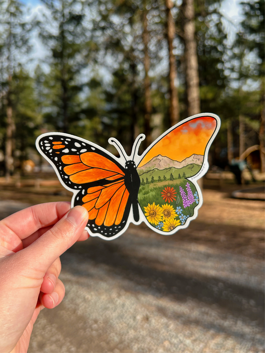 Mountain Monarch Sticker