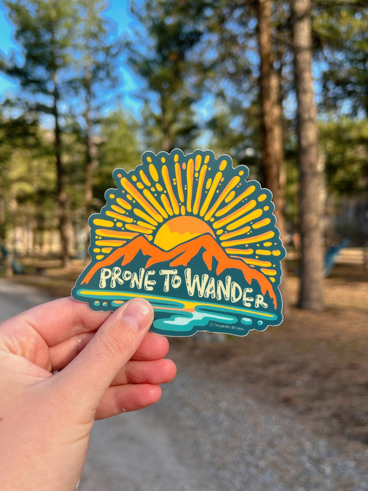 Prone To Wander Sticker