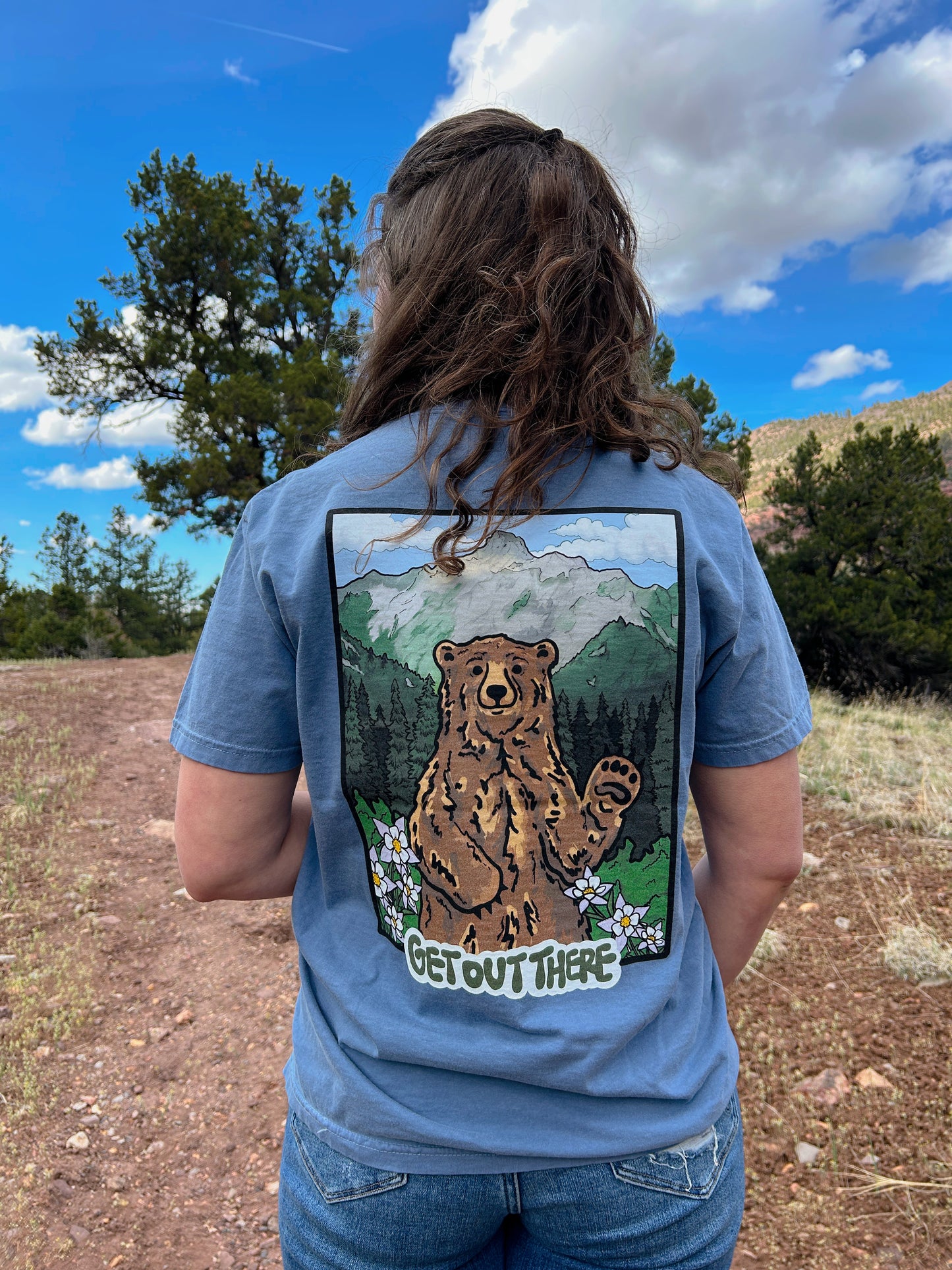 Get Out There Bear Tees