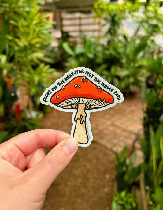 Hiking Mushroom Sticker