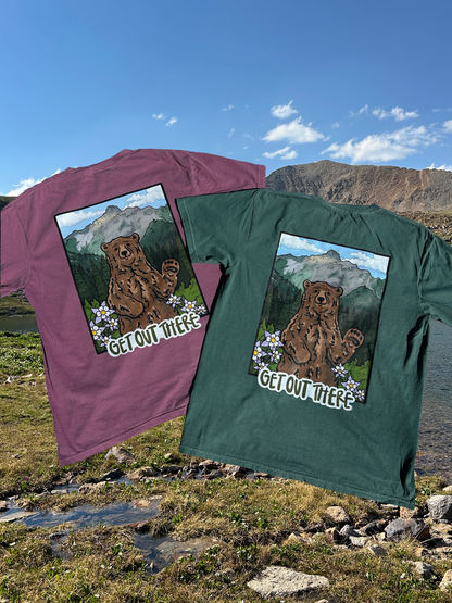 Get Out There Bear Tees